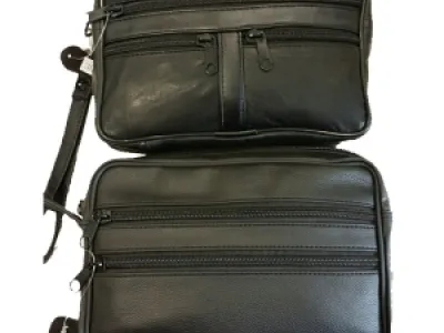 Pochette multipoche en cuir pour homme