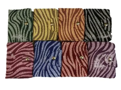 Porte-cartes zébré reptile