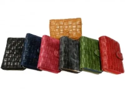 Portefeuille avec motif natte