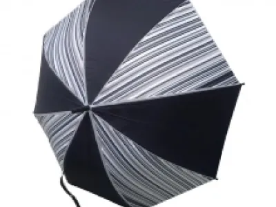Parapluie bicolore à rayures