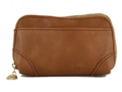 Porte-monnaie multipoche paré de cœur doré