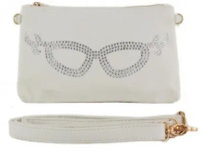 Sac à bandoulière lunette strass