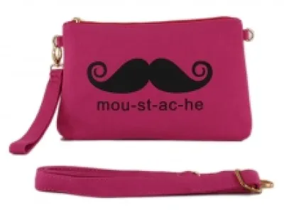 Sac à bandoulière moustache