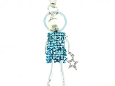 Porte-clé bijou orné de strass