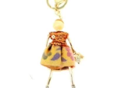 Porte-clé oené de strass