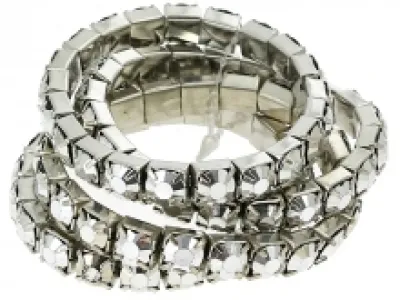 Bracelet multirang  pavé de strass femme