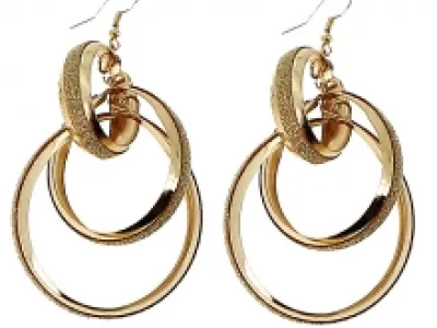 Boucles d’oreilles pendantes rondes