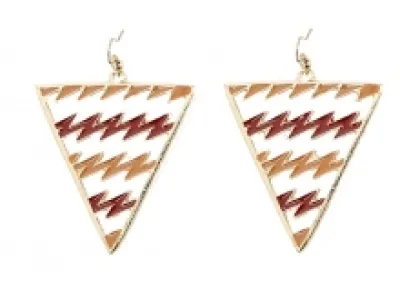 Boucles d’oreilles fantaisies rectangulaires 