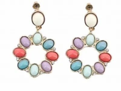 Boucles d’oreilles ornées de pierres
