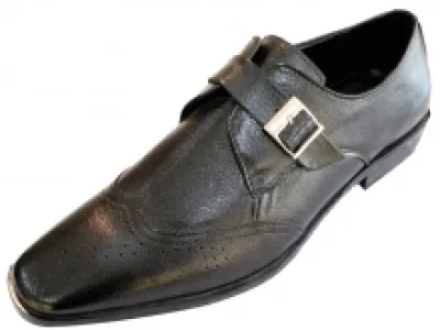Chaussures en cuir pour homme avec bride bouclé dessus
