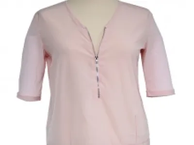 Top avec manches 3/4 et zip devant