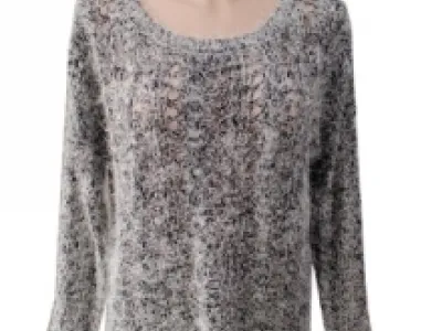Pull femme à fil poilu