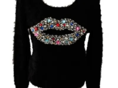 Pulls femme avec motif fantaisie devant