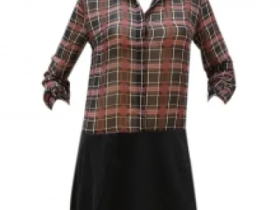 Robe à carreaux deux tons