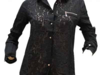 Chemise en dentelle avec poche zippée