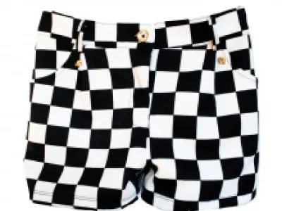 Short fashion imprimé damier
