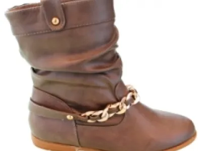 Bottines femme avec chaîne décorative