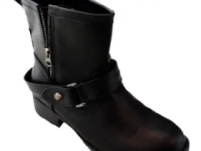 Bottines femme avec bride bouclée et zip