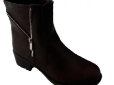 Bottines pour femme avec zip décoratif