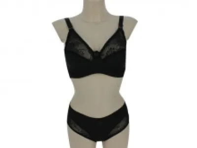 Ensemble lingerie décorée de dentelle avec soutien-gorge à bonnet E et culotte