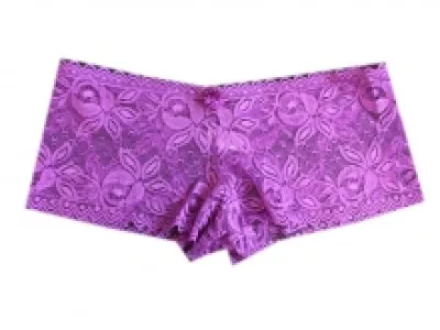 Boxer en dentelle fleurie