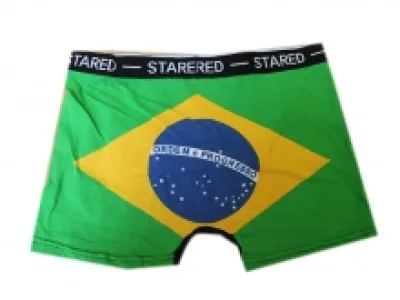Boxer homme avec motif du drapeau brésilien