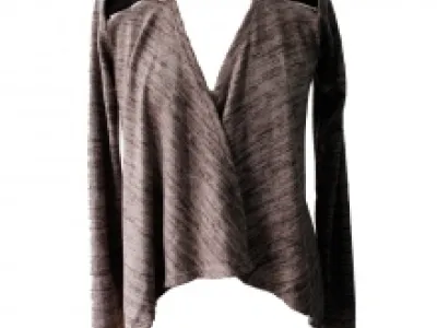 Gilet chiné avec des zips décoratifs