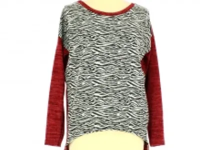 Top chiné avec motif fantaisie devant