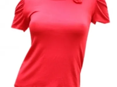 T-shirt avec motif nœud et dentelle au dos