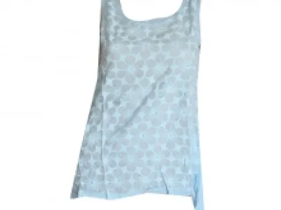 Top imprimé fleuri à strass