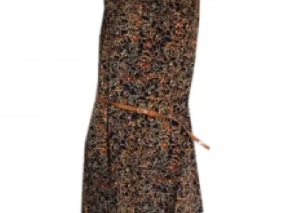 Robe imprimée fantaisie avec ceinture assortie