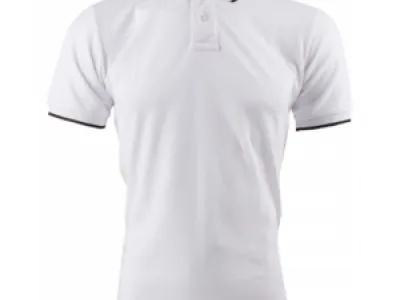 Polo uni blanc pour homme