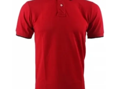 Polo pur coton pour homme uni rouge