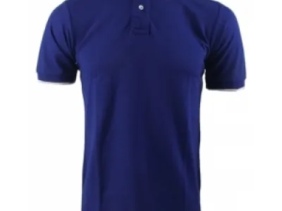 Polo uni bleu royal pour homme