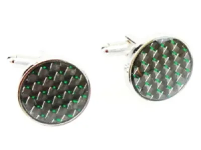 Boutons de manchette ronds fantaisie