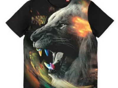 T-shirt homme avec motif lion