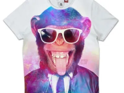 T-shirt homme avec motif singe amusant