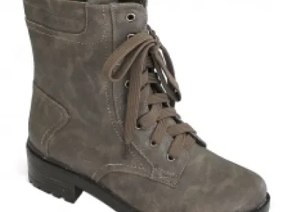 Bottines femme à lacets et zip côté