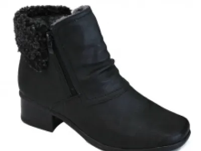 Bottines fourrées avec bout carré