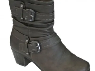 Bottines fashion avec doubles brides bouclées