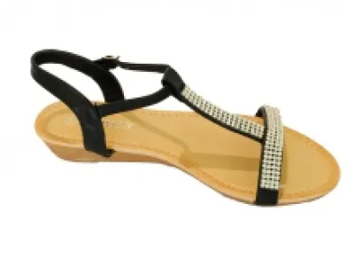 Sandales compensées ornées de strass