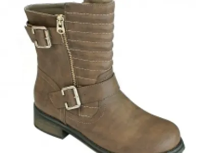 Bottines avec montant surpiqué