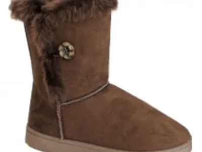 Bottes fashions avec fourrures et bouton