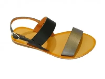 Sandales avec brides bicolores