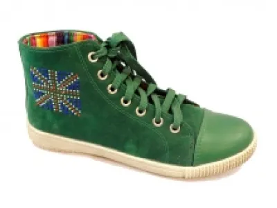 Baskets montantes cloutées Union Jack