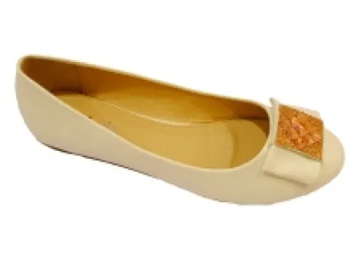 Ballerines avec nœuds à losanges dorés