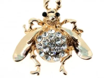Broche fantaisie agrémentée de strass
