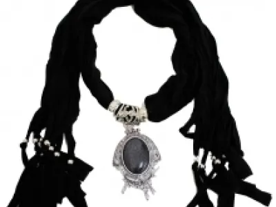 Écharpe bijou avec pendentif fantaisie