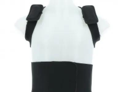 Ceinture lobaire noire avec bretelles