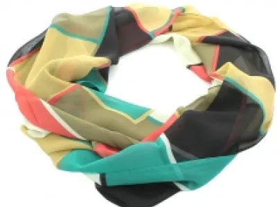 Foulard à carreaux multicolores